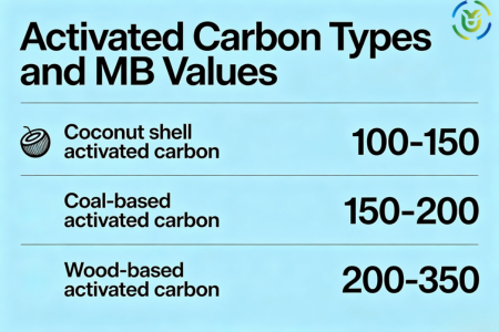 Methylene Blue (MB) Values of Different Types of Activated Carbon