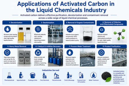 Applications of activated carbon in the liquid chemicals industry
